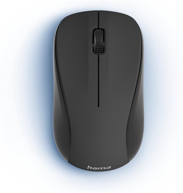 Hama Funkmaus MW-300 V2, optische 3-Tasten-Funkmaus mit USB-Empfänger, geräuschlos, Schwarz - Bild 1