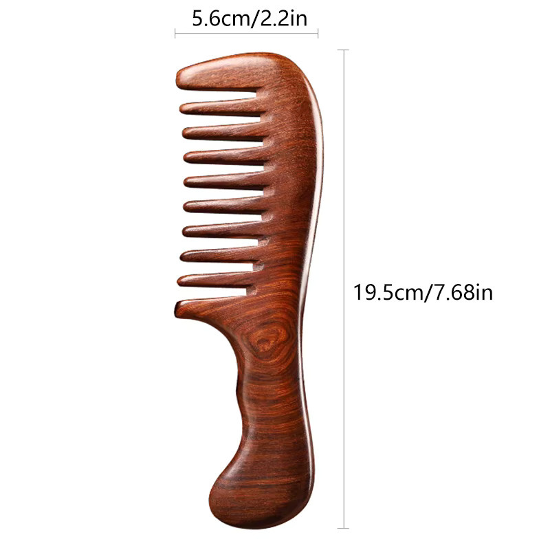 Sandelholz Haar Kamm, Anti-Statisch, Breitzahn, Unisex - Bild 4