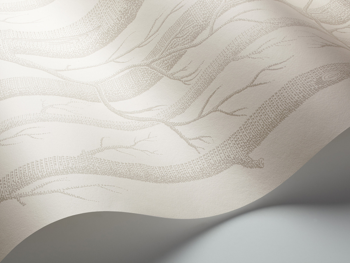 Cole & Son Tapete Woods Icons in Parchment mit den Farben Grau und Beige - Bild 1