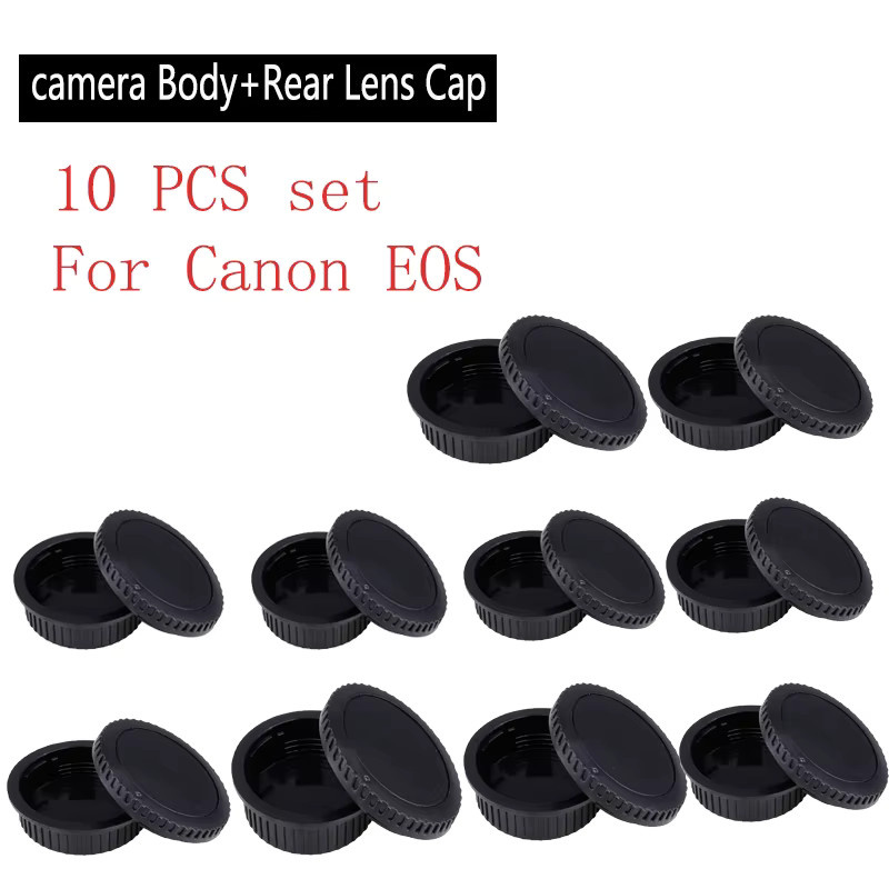 10 Stück hintere Objektivdeckel aus Kunststoff in Schwarz als Ersatz für Canon EOS EF EFS 5DII und 6D - Bild 2