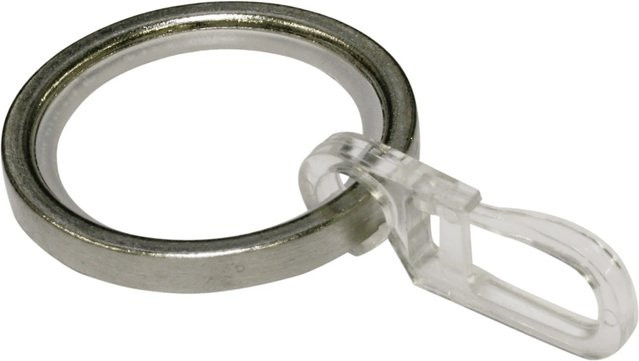Gardinia Gardinenringe Chicago aus Edelstahl in Silber für Ø 20 mm, 10er Pack - Bild 1