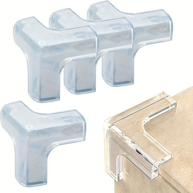 8 Stück Silikon Eckenschutz in Transparent für sichere Ecken und Kanten - Bild 1