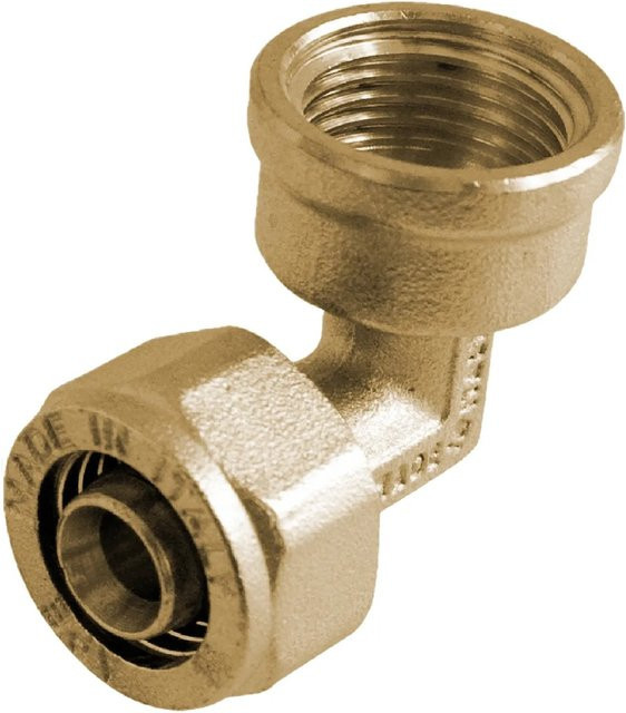 Kirchhoff Winkel 90° Klemmfitting MSVR Blank aus Messing mit 1 Zoll IG - Bild 1