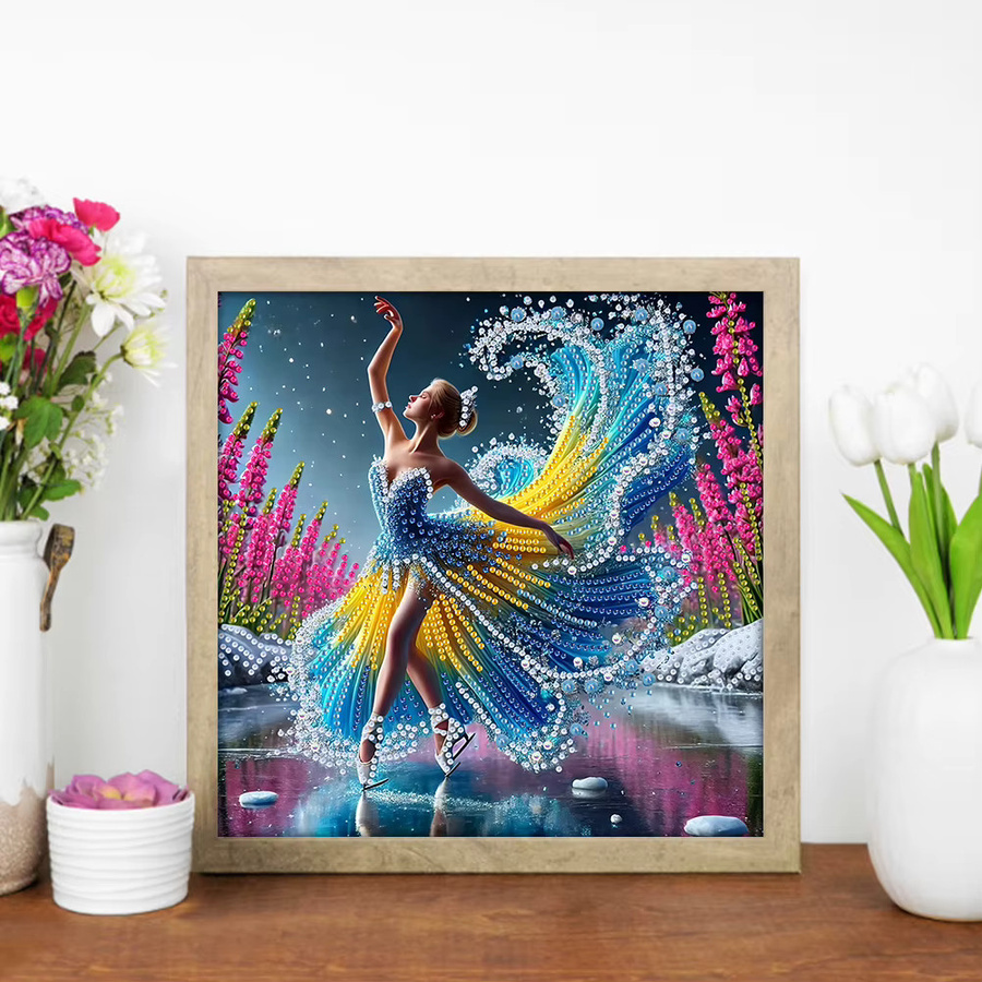 VAKIND 5D DIY Diamond Painting Set Mädchen Wanddekoration, Multicolor, Breite: 30 cm, Höhe: 30 cm - Bild 3