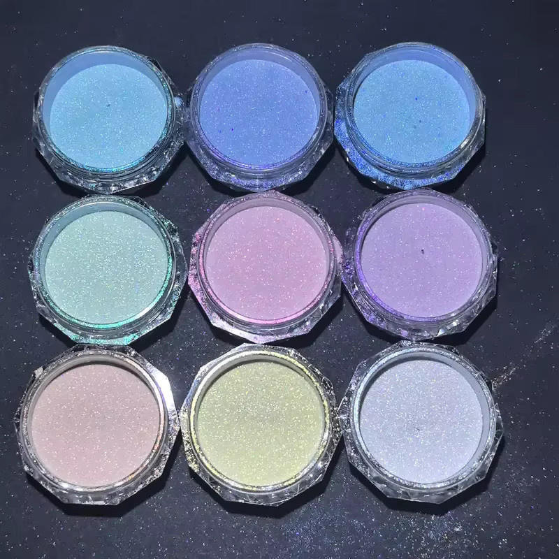 SJP Nagelglitter, Neon Schimmer Pigmentpulver, 9 Stück - Bild 2