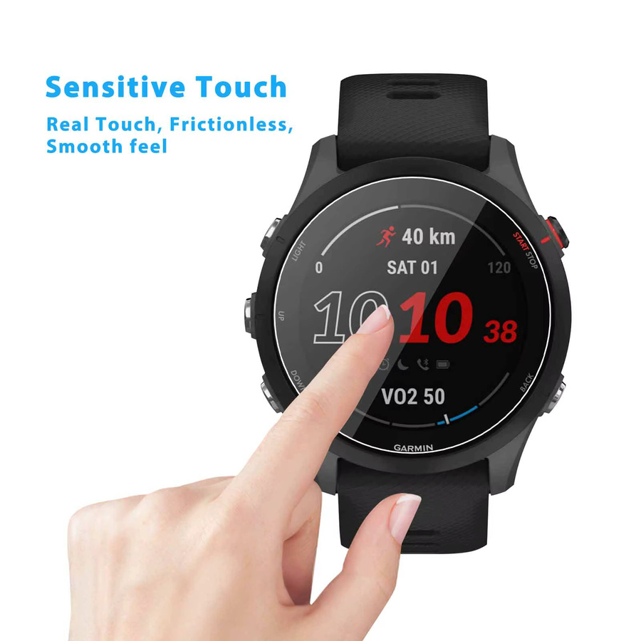 IEOVIEE Displayschutzfolie aus 9H gehärtetem Glas für Garmin Forerunner 255, transparent - Bild 5