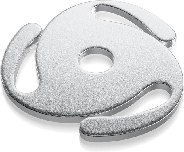 DIYelecs Schallplattenadapter für 7-Zoll-Platten aus Aluminiumlegierung, 45 U/min, Silber - Bild 1