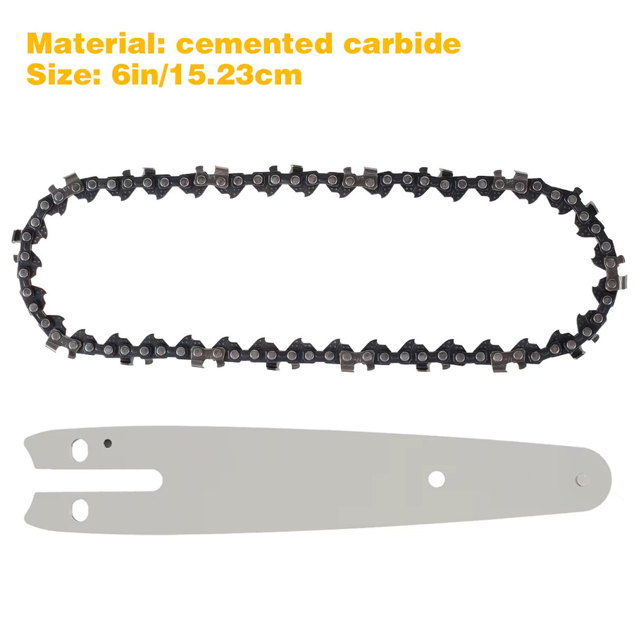 Toorise Mini Kettensäge Kette aus Hartmetall in Silber, 3/8 Zoll Heavy Duty Ersatzkette für Holzbearbeitung - Bild 2