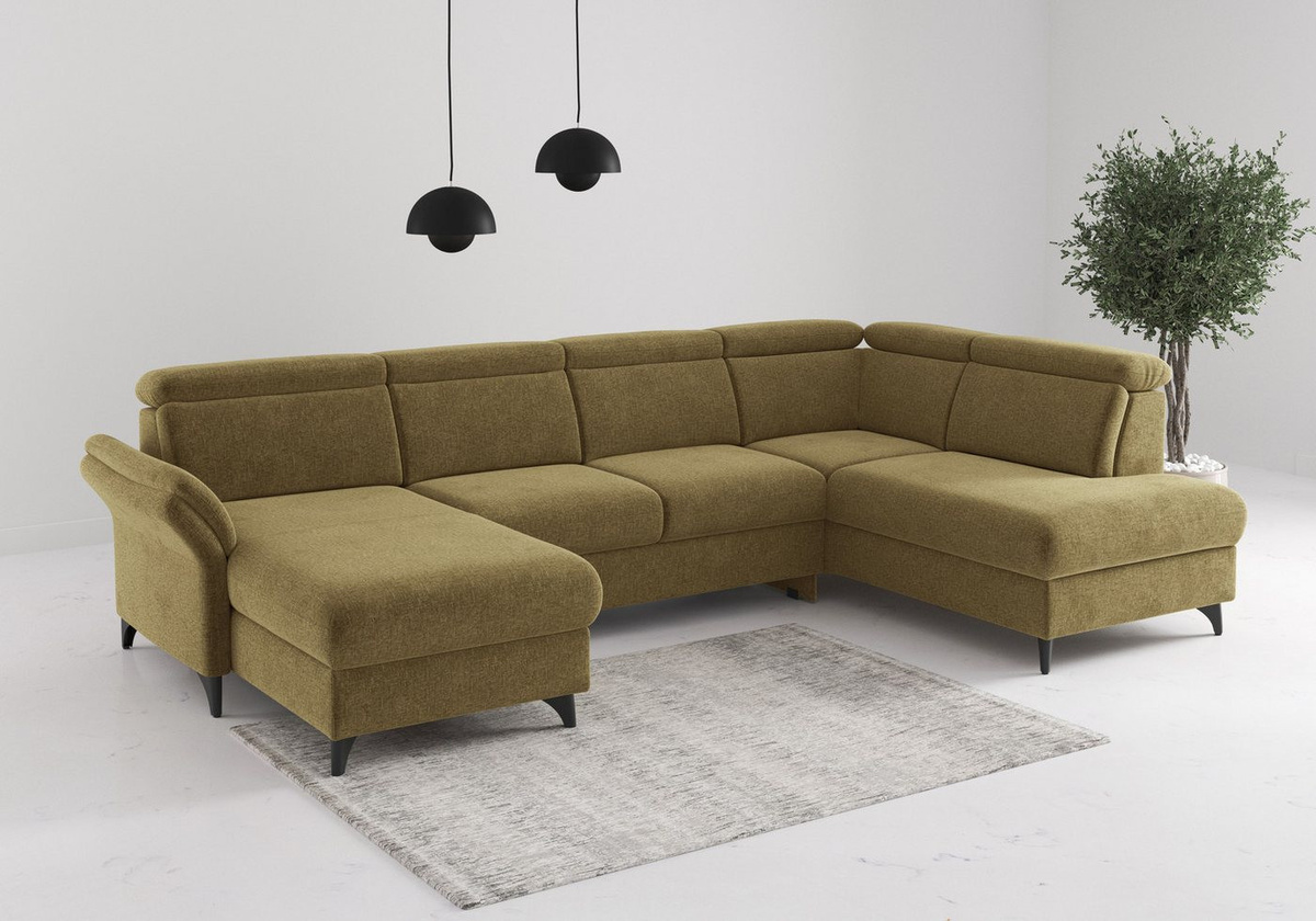 sit&more Wohnlandschaft Glendale in U-Form mit Kopfteilverstellung und optionalem Vorziehsitz sowie Bettkasten - Bild 1