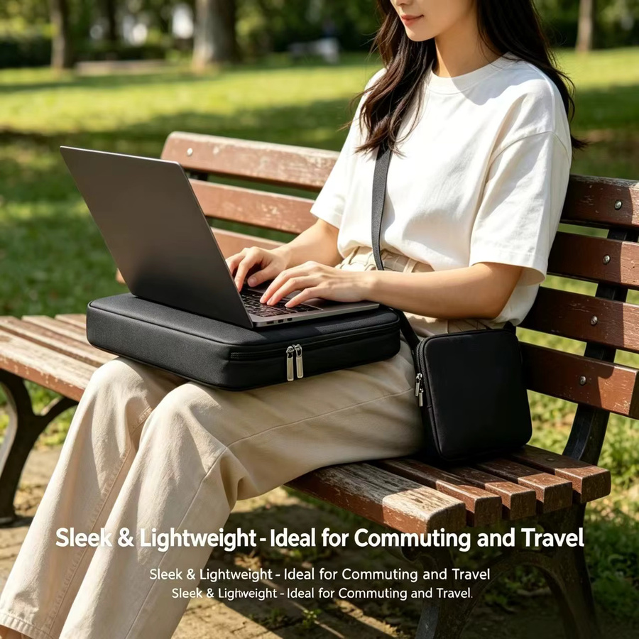 HOMEFISH Laptoptasche in Grau für Xiaomi Lenovo Dell und MacBook Air Pro Retina Notebook Computer 13 bis 15,6 Zoll - Bild 6
