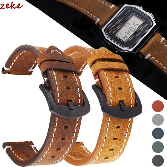 crazyband Uhrenarmband Kalbsleder, braun, Vintage, Unisex - Bild 1