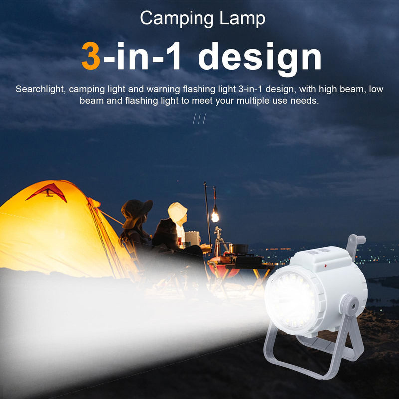 TOMTOP JMS 3in1 LED Campinglampe und Suchscheinwerfer mit Handkurbel und SOS-Funktion, bunt, wiederaufladbar - Bild 5