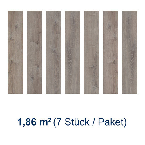 STARCLIC Vinylboden Moreplus in Smoky Oak Pewter Grau mit Holzoptik, L: 121 cm, B: 22 cm, H: 0,5 cm - Bild 2