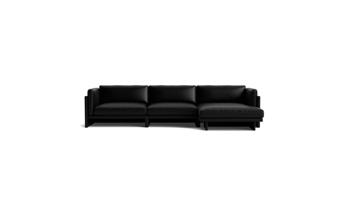 Normann Copenhagen Softy 4 Sitzer Modulsofa mit Chaiselongue Rechts in Schwarz - Bild 2