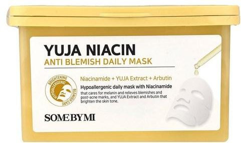 SOME BY MI Yuja Niacin Anti-Unreinheiten Tägliche Gesichts-Tuchmaske, 30 Stück - Bild 1