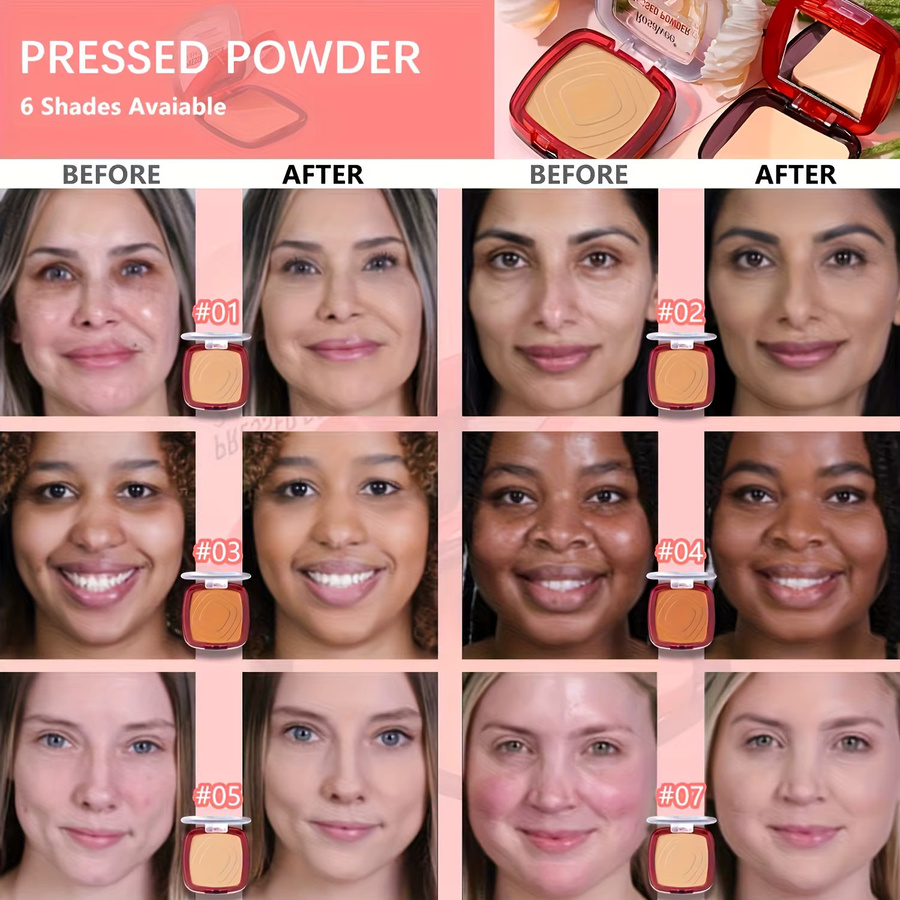 Page Vine Puder-Make-up, mattierend, vollständig deckend, mit Puff-Applikator - Bild 3