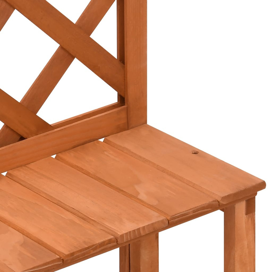 vidaXL Blumentreppe mit Rankgitter aus Massivholz Tanne in Braun, B: 70 cm, T: 42 cm, H: 115 cm - Bild 3