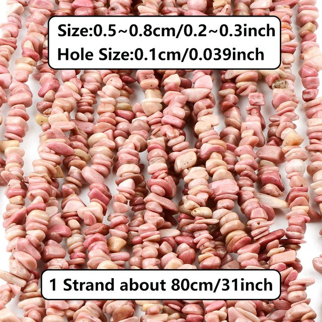 NASSBORO Steinperlen, rosa, 5–8 mm, lose Distanzperlen - Bild 1
