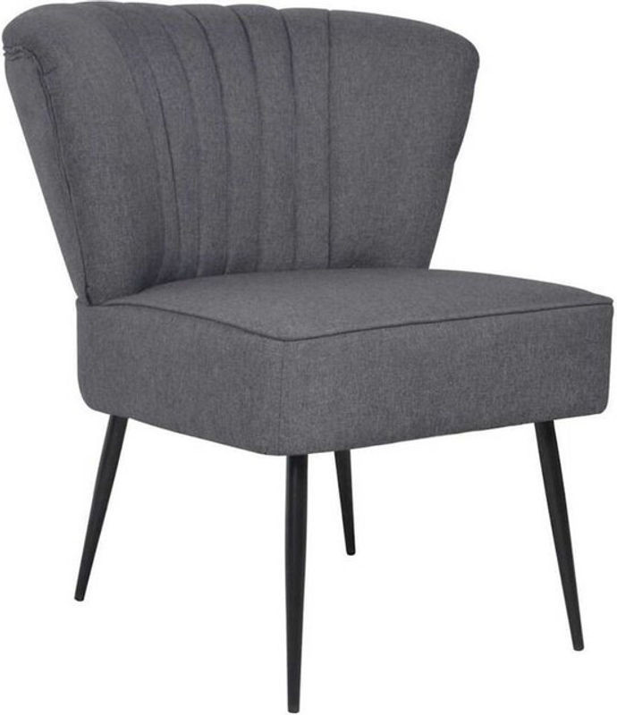 vidaxl Cocktailsessel in Anthrazit Grau aus Stoff im Retro-Modern-Design - Bild 1
