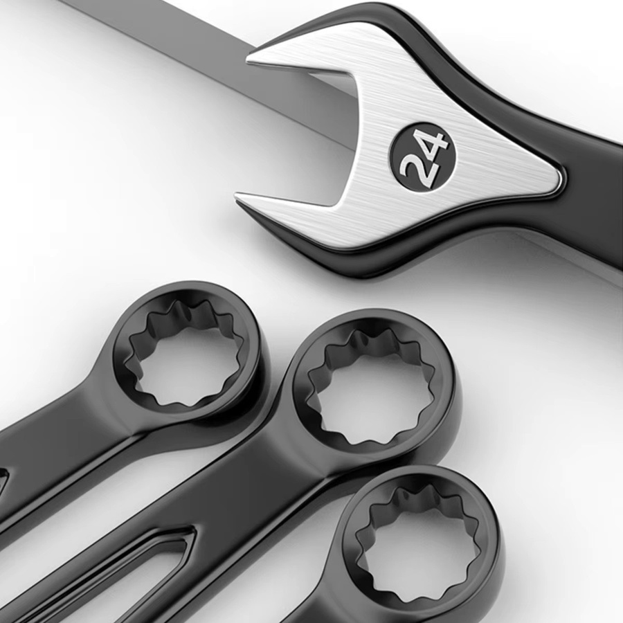 WOZOBUY 17-teiliges Ratschenschlüssel-Set mit metrischen Doppelzweckschlüsseln von 6 bis 32 mm für Automobil und Industrie - Bild 4