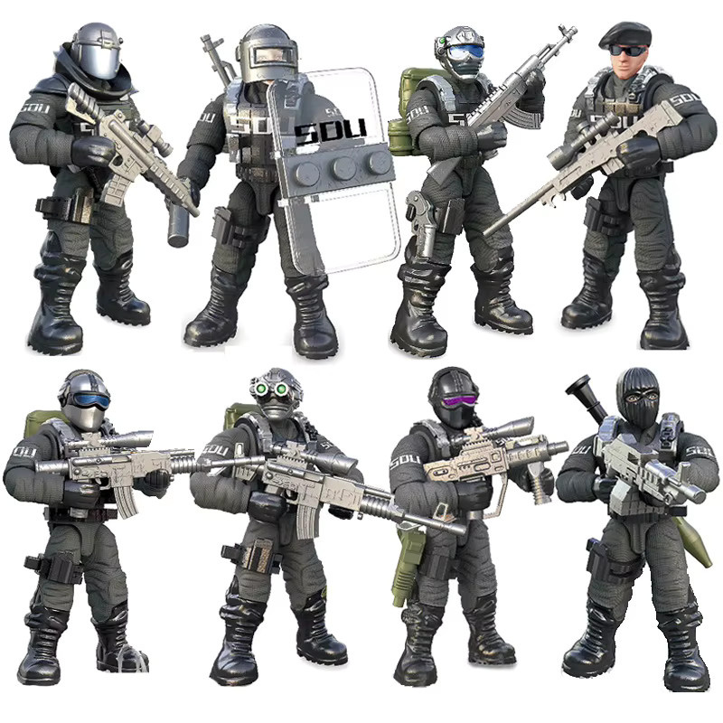 DBPALY Weltkriegs-Armee Militär-Soldaten SAWT Spezialeinheiten, Bausteine - Bild 1
