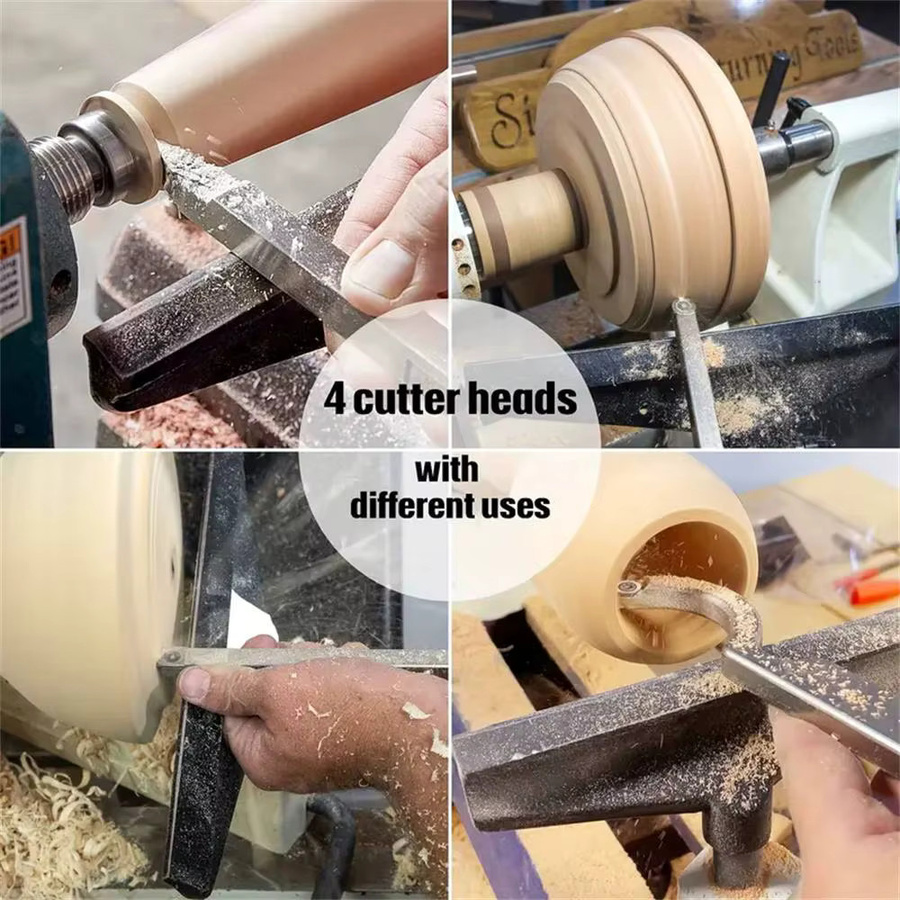 DOERSUPP Hartmetall-Werkzeugklinge für Holzdrehmaschinen in Silber, Set bestehend aus 11 mm quadratisch, 12 mm rund und 30 x 10 mm Diamant mit Spitze - Bild 3