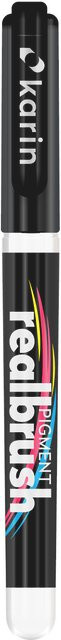 Karin Realbrush Pigment Marker White 000U Professional Brush Marker in Weiß - Bild 1