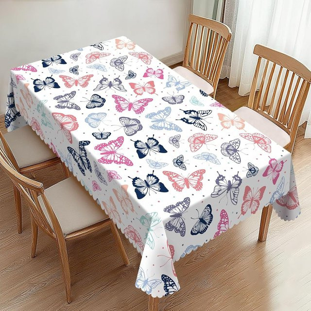 Rechteckige Tischdecke mit Schmetterlings-Design von JINGYUE Pet, Mehrfarbig, B/L: 100 x 160 cm - Bild 1
