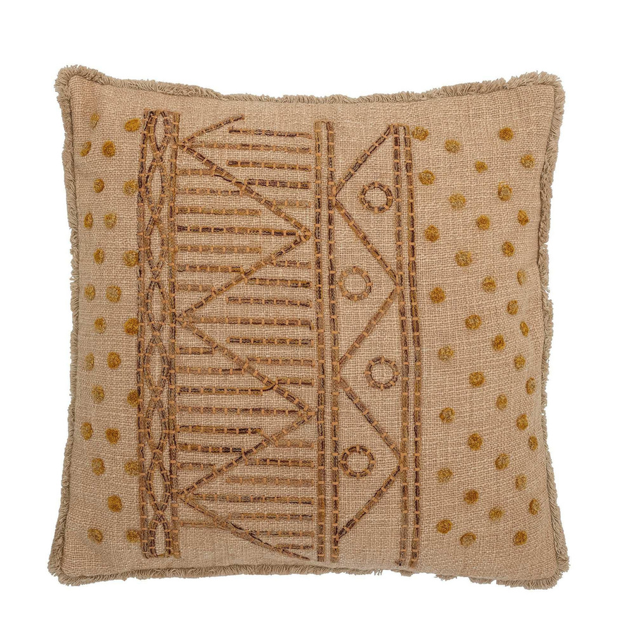 Bloomingville Kissen Taranto aus Baumwolle in Beige, B/B/H: 45 x 45 x 45 cm - Bild 1