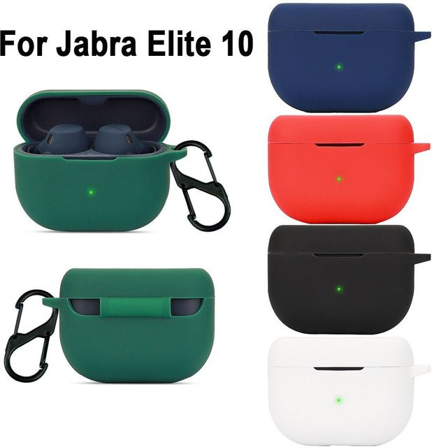 Stoßfeste Silikon-Kopfhörerabdeckung für Jabra Elite 10 in Weiß - Bild 1