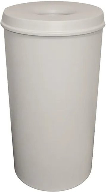 PROREGAL Selbstlöschender Papierkorb und Abfallsammler aus Metall in Grau, Höhe: 63 cm, Durchmesser: 33,5 cm, 50 Liter - Bild 1
