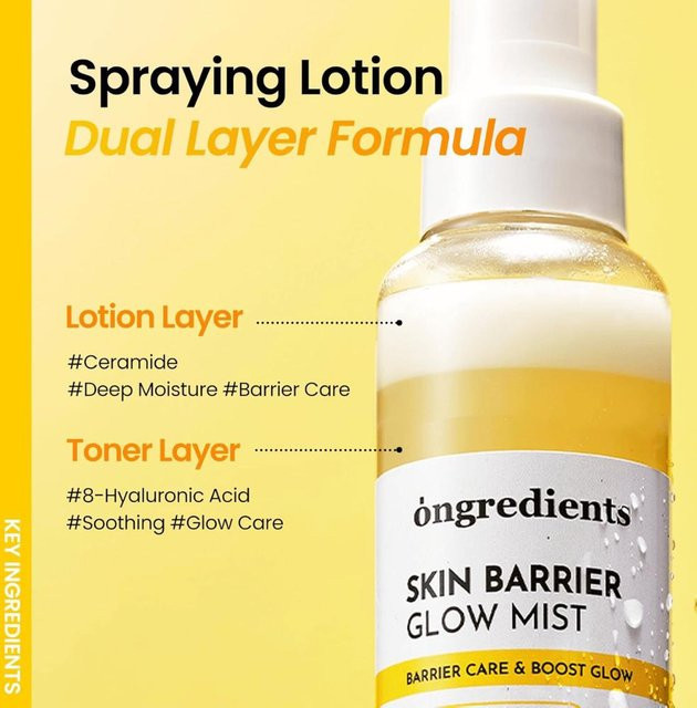 Hautbarriere Glow Mist Gesichtsspray, 100 ml, mit Hyaluronsäure und Peptiden - Bild 1