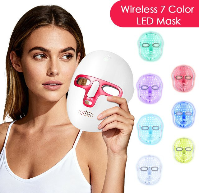 foreverlily LED-Licht Gesichtsmaske, 7 Farben, Unisex - Bild 1