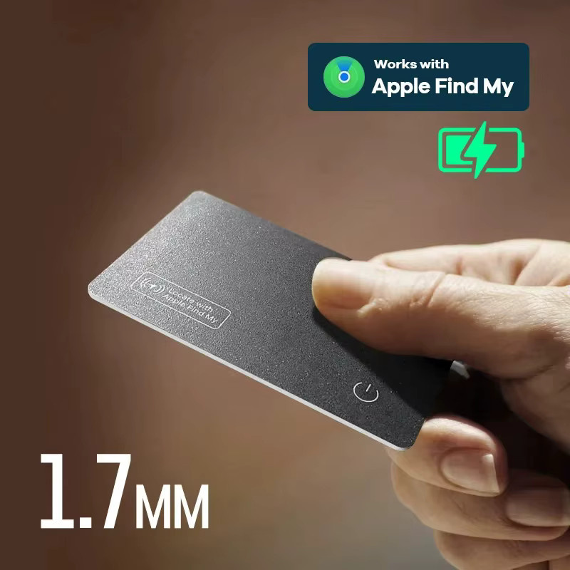 Smart Mini GPS Tracker als Lade-Tracking-Karte für Apple Geräte in Schwarz, kompatibel mit der Find My App für iPhone und iOS - Bild 3