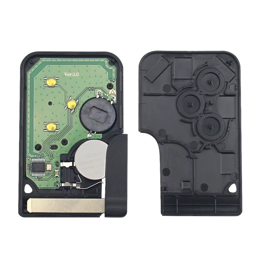 KEYYOU Smart Card Remote Key 433 MHz ID46 PCF7947 Chip in Schwarz für Renault Megane Scenic Grand Scenic - Bild 3