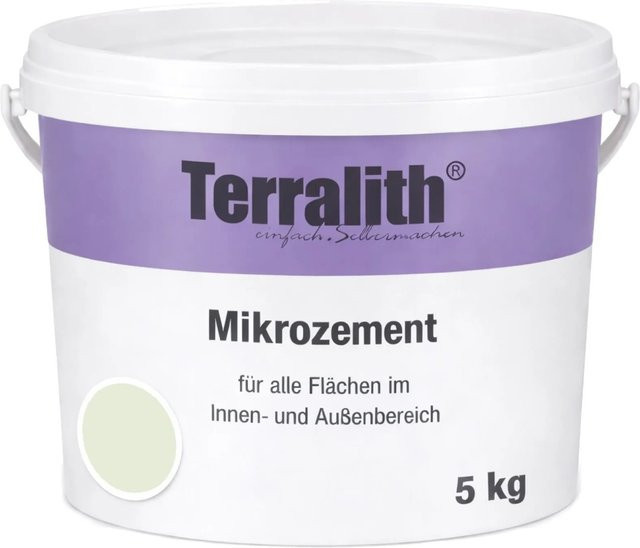 Terralith Mikrozement Fix & Fertig LFW0122 in Grün, 5 kg für ca. 4,25 qm - Bild 1