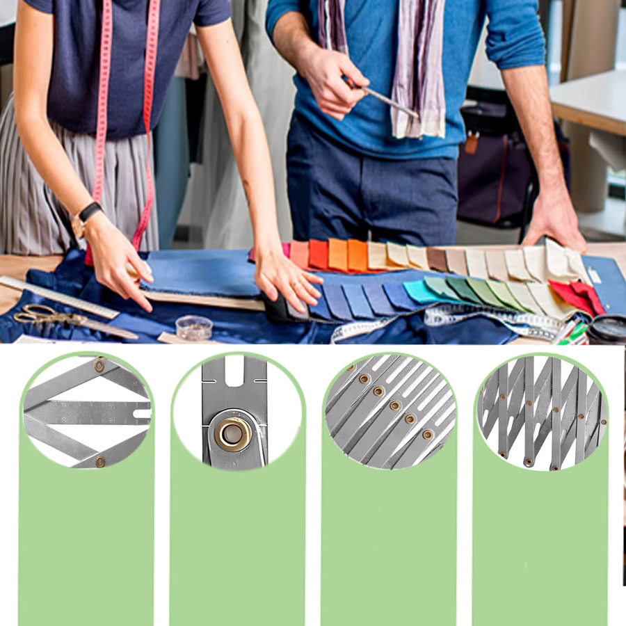 OZXHIXU Multifunktionale Nähtast Nähmaßband aus Aluminium in Silber zur Einstellung für DIY-Projekte und Haushalt - Bild 4