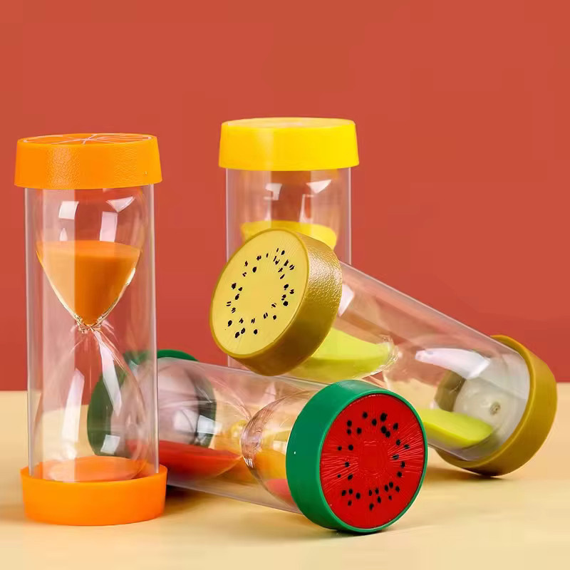 ZHOUZHI Sanduhr Set Obst Design in Orange, Nordic Style Deko-Timer für 15, 20, 30, 45 und 60 Minuten aus Glas - Bild 2