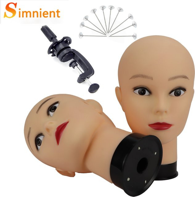 Simnient Schaufensterpuppenkopf mit Perückenständer und Klemme, Damen - Bild 1