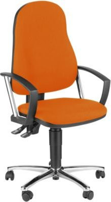 Topstar Bürostuhl POINT in Orange mit Permanentmechanik, Armlehnen und Lendenwirbelstütze - Bild 1
