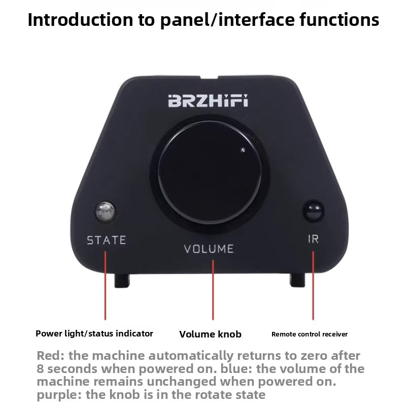 BRZHIFI Passiver Vorverstärker FV3-PRO mit Fernbedienung in Schwarz - Bild 3