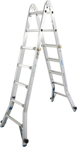 Krause Teleskopleiter STABILO aus Aluminium, silberfarben, 20 Sprossen - Bild 1