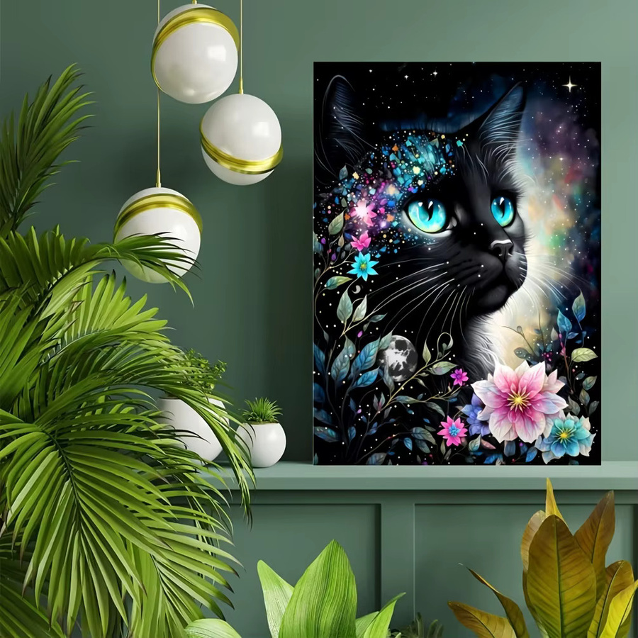 AZNM Puzzle, schwarze Katze mit blauen Augen, 1.000 Teile - Bild 3