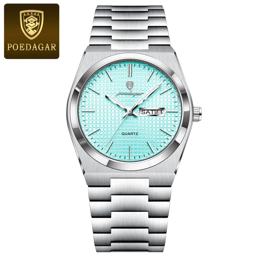 POEDAGAR Armbanduhr Edelstahl, Quarz, Herren - Bild 7