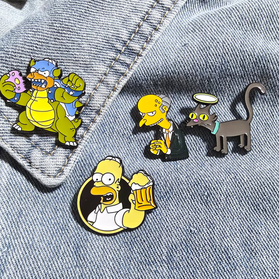 The Simpsons Broschen, Emaille-Pins, Bunt, 7 Stück - Bild 3