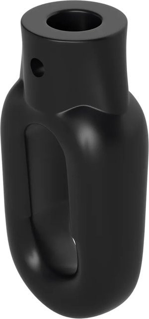 Bauheld Markisenöse Oval 12 mm in Schwarz aus Kunststoff für Fleischerhaken - Bild 1
