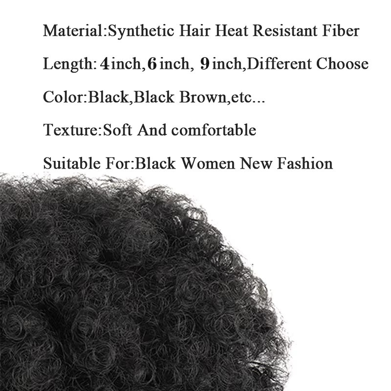 Dula A Hair Afro Pferdeschwanz, Lockiges Brasilianisches Remy Echthaar, Unisex - Bild 5