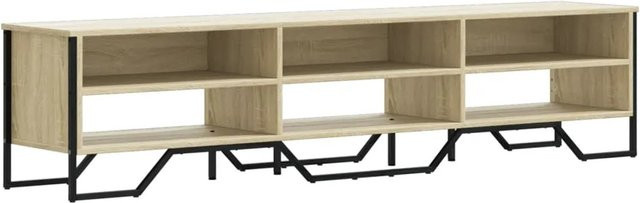 vidaXL TV-Schrank modern in Sonoma-Eiche Braun aus Holzwerkstoff und Metall, B/T/H: 180 x 34 x 41 cm - Bild 1