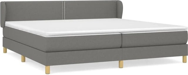 vidaXL Boxspringbett mit Matratze Dunkelgrau B/T/H: 200 x 200 x 78 cm - Bild 1