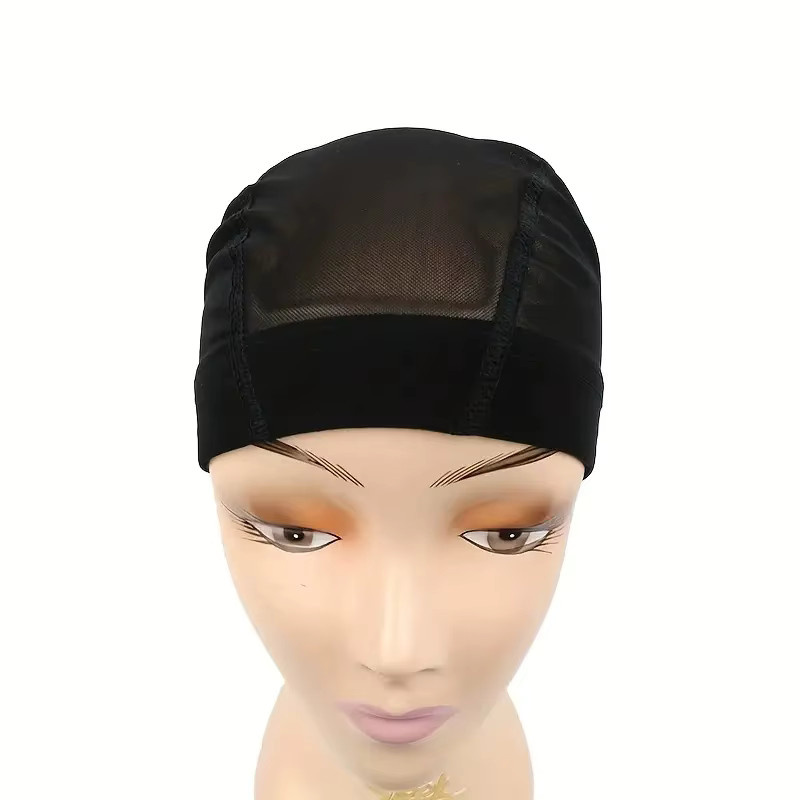 5 Stück Perückenkappen Mesh, schwarz, dehnbar, Unisex - Bild 6